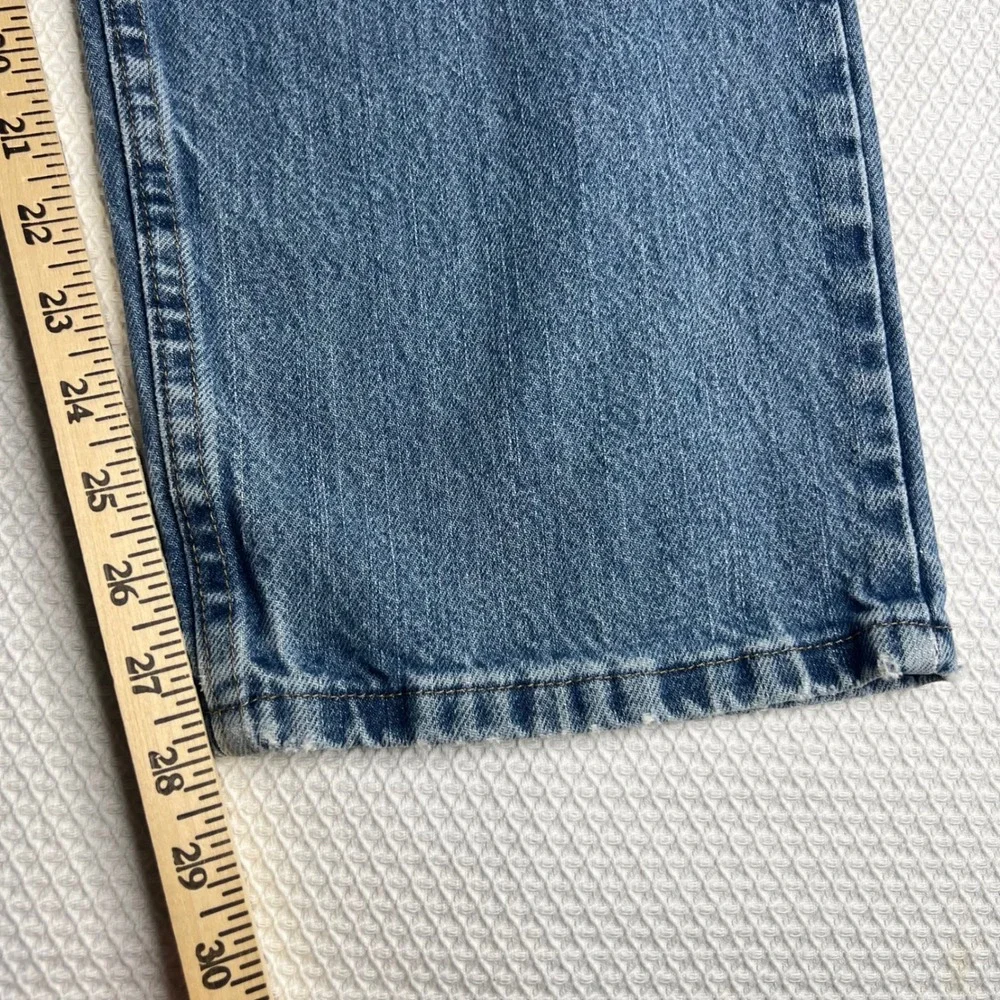 Wrangler‎ Men's Regular Fit Blue Denim Jeans 42x30 100% Cotton Workwear Western